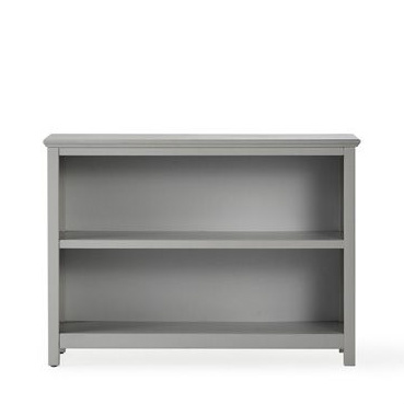 Hampton Two Shelf Bookshelf Grey, Small Two Shelf Bookcase