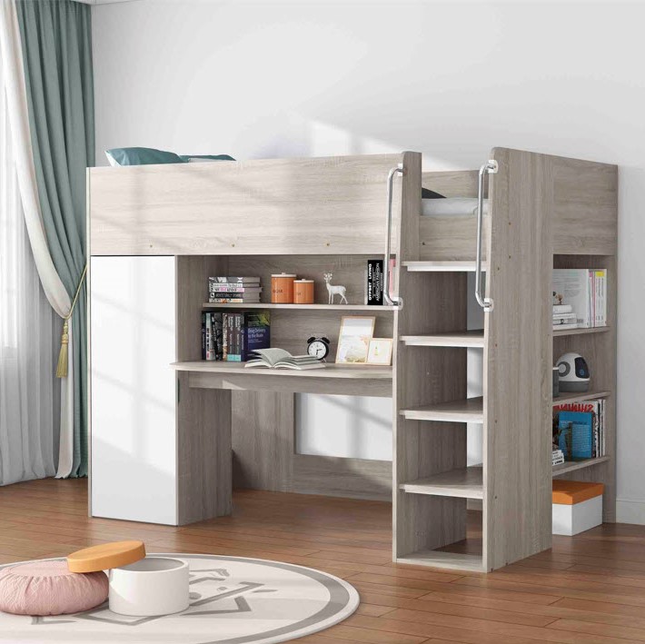 Skyline King Single Study Loft Bed With, Loft Bed With Desk Height
