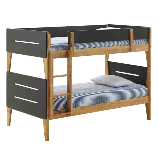 Natural Charcoal Brooklyn Bunk Bed, Old Fashioned Bunk Beds