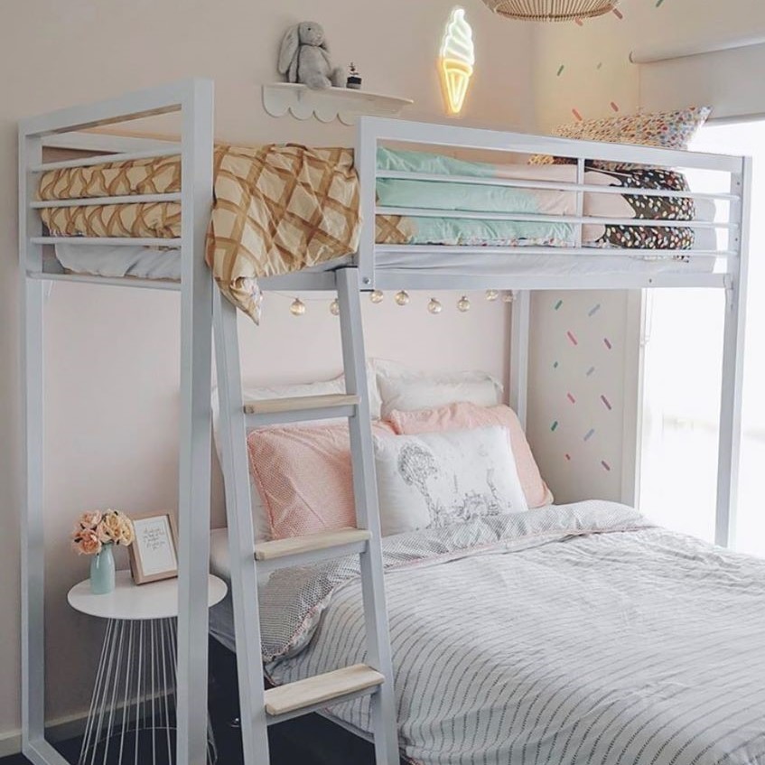 Ollie Loft Bed With Timber Steps Kids, Queen Bunk Bed Australia