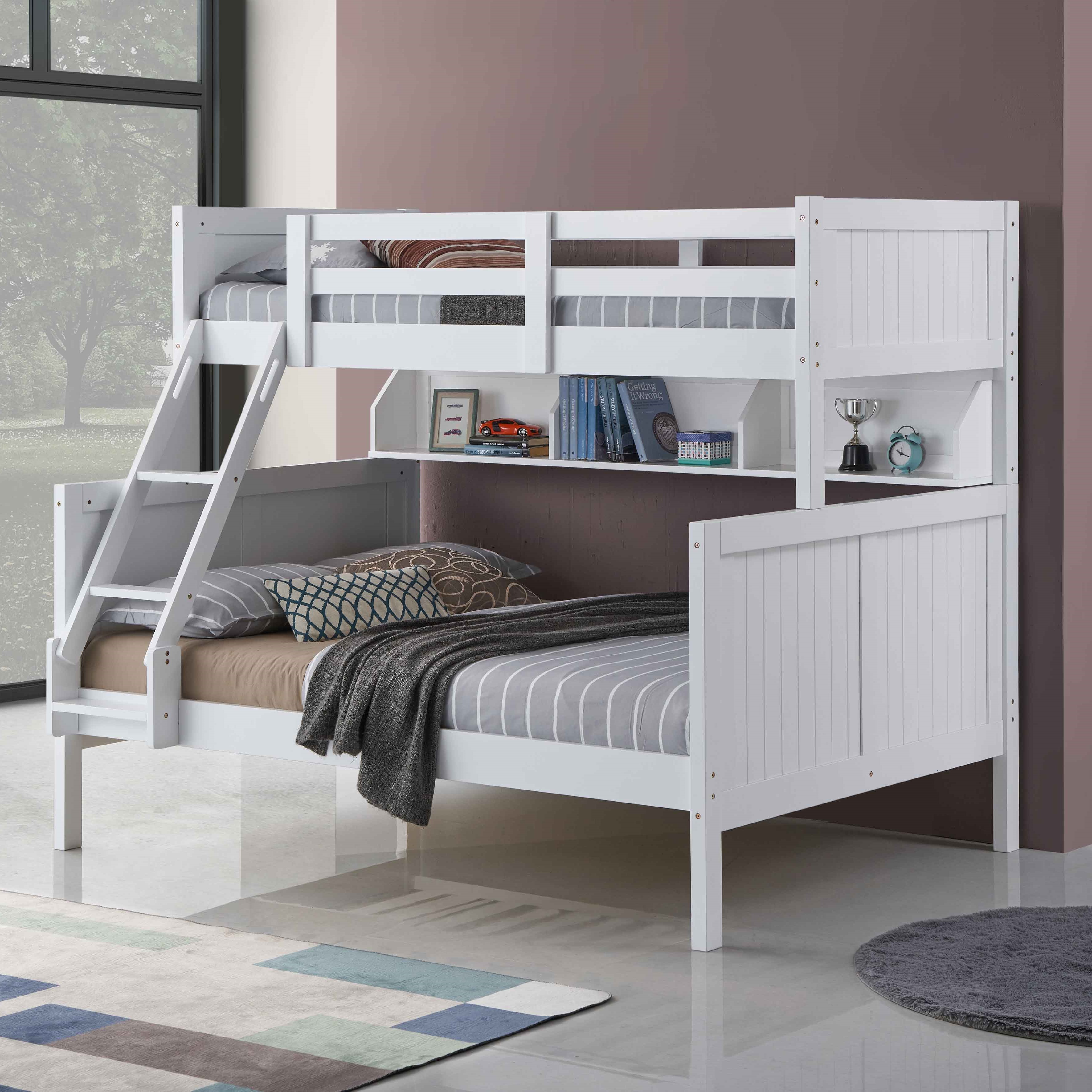 Double Bunk Bed Storage Trundle, Twin Double Bunk Bed With Trundle