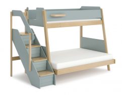 Natty Maxi Bunk Bed with Storage Staircase_Blueberry_Almond_1