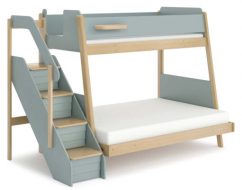 Natty Maxi Bunk Bed with Storage Staircase_Blueberry_Almond_2