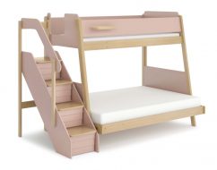 Natty Maxi Bunk Bed with Storage Staircase_Cherry_Almond_1